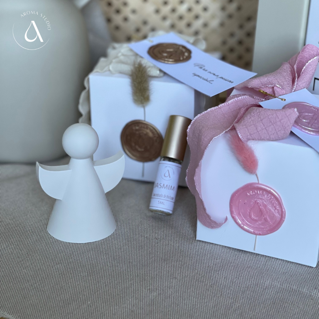 Gesso Perfumado Anjinho + Frasco Perfume Concentrado