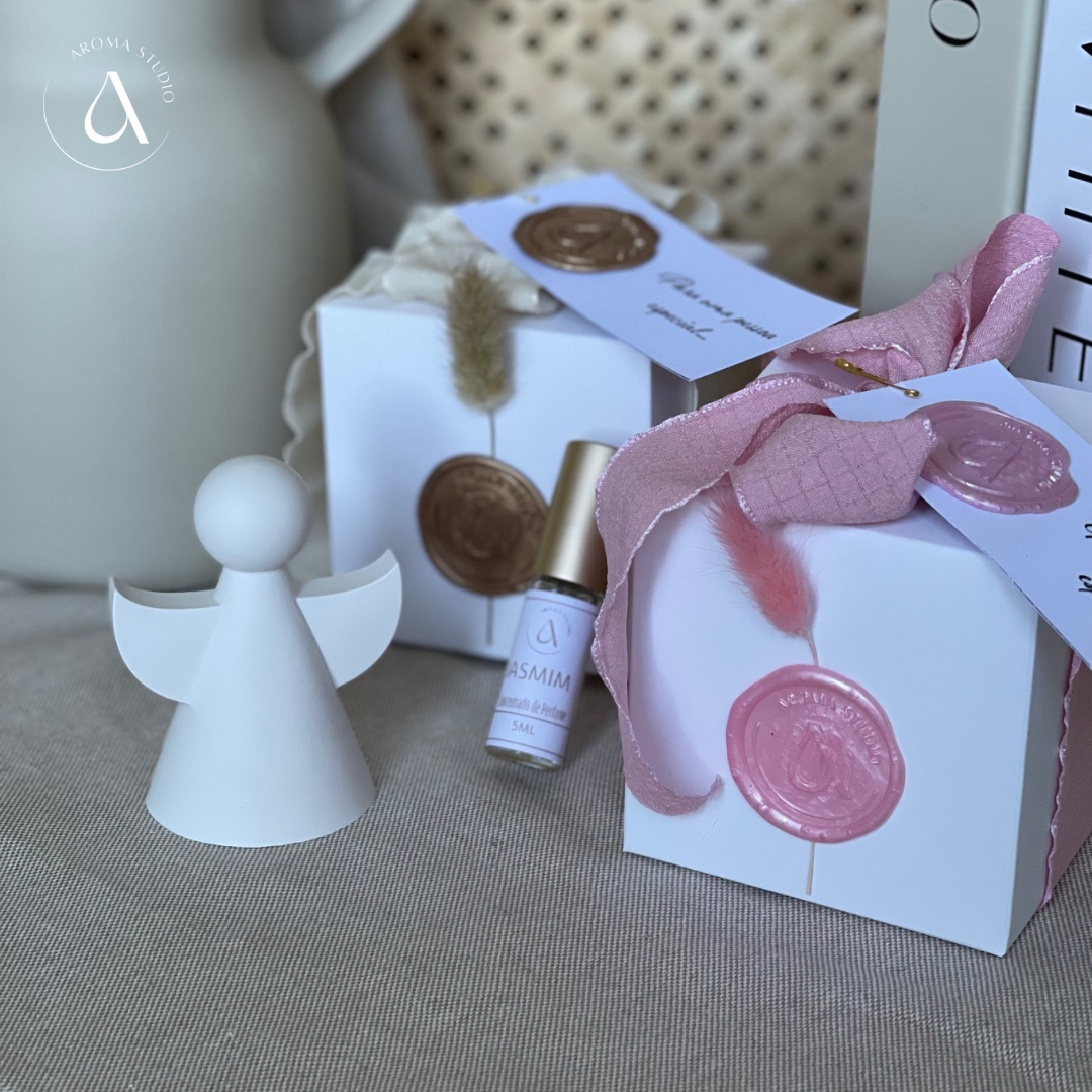 Gesso Perfumado Anjinho + Frasco Perfume Concentrado