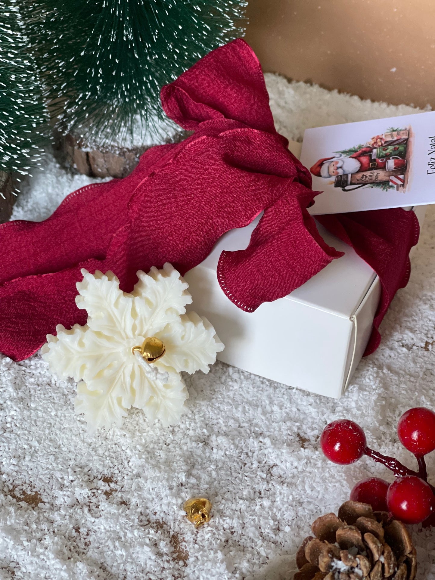 Vela Mini Floco de Neve