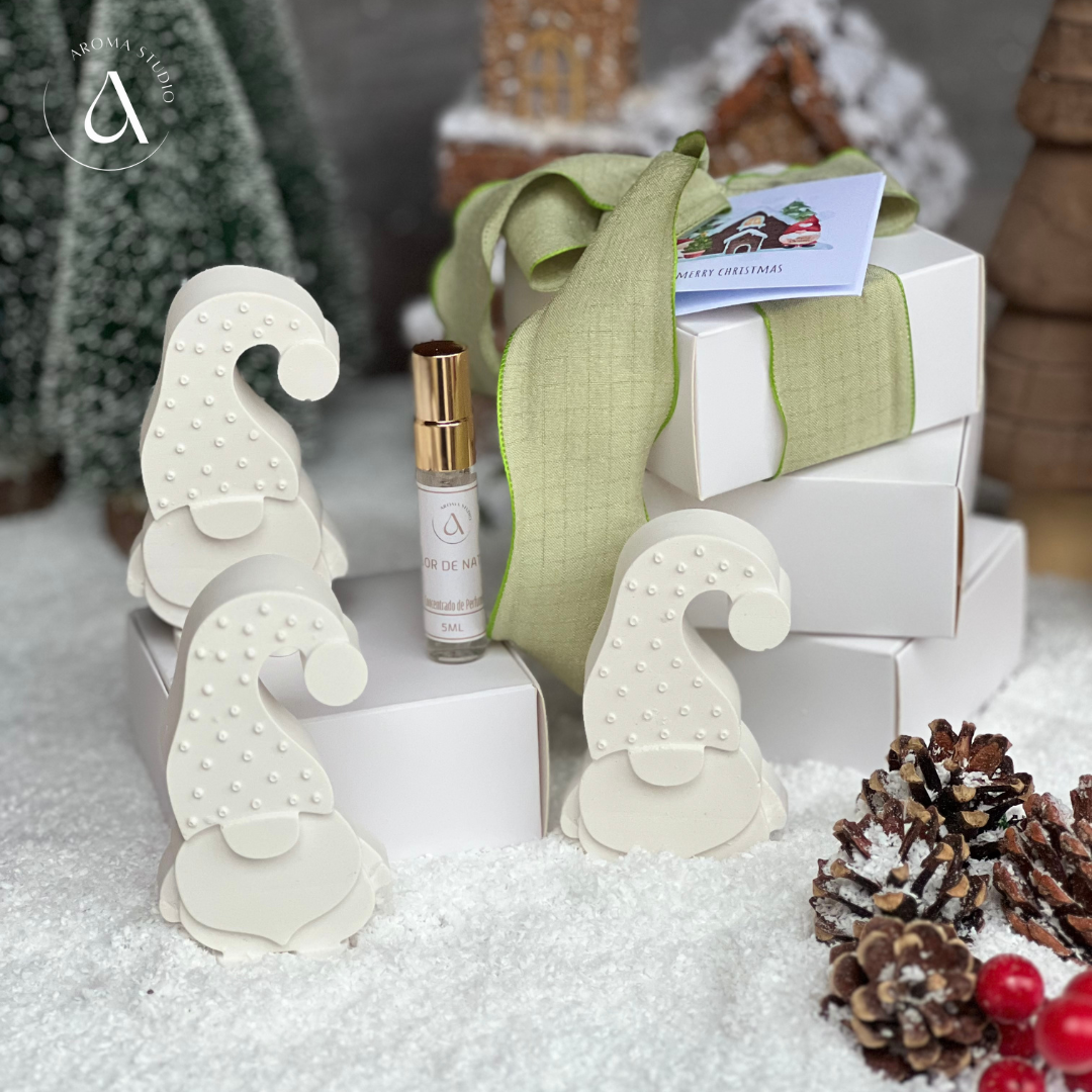 NOVIDADE - Gesso Perfumado - Mini Gnomo de Natal