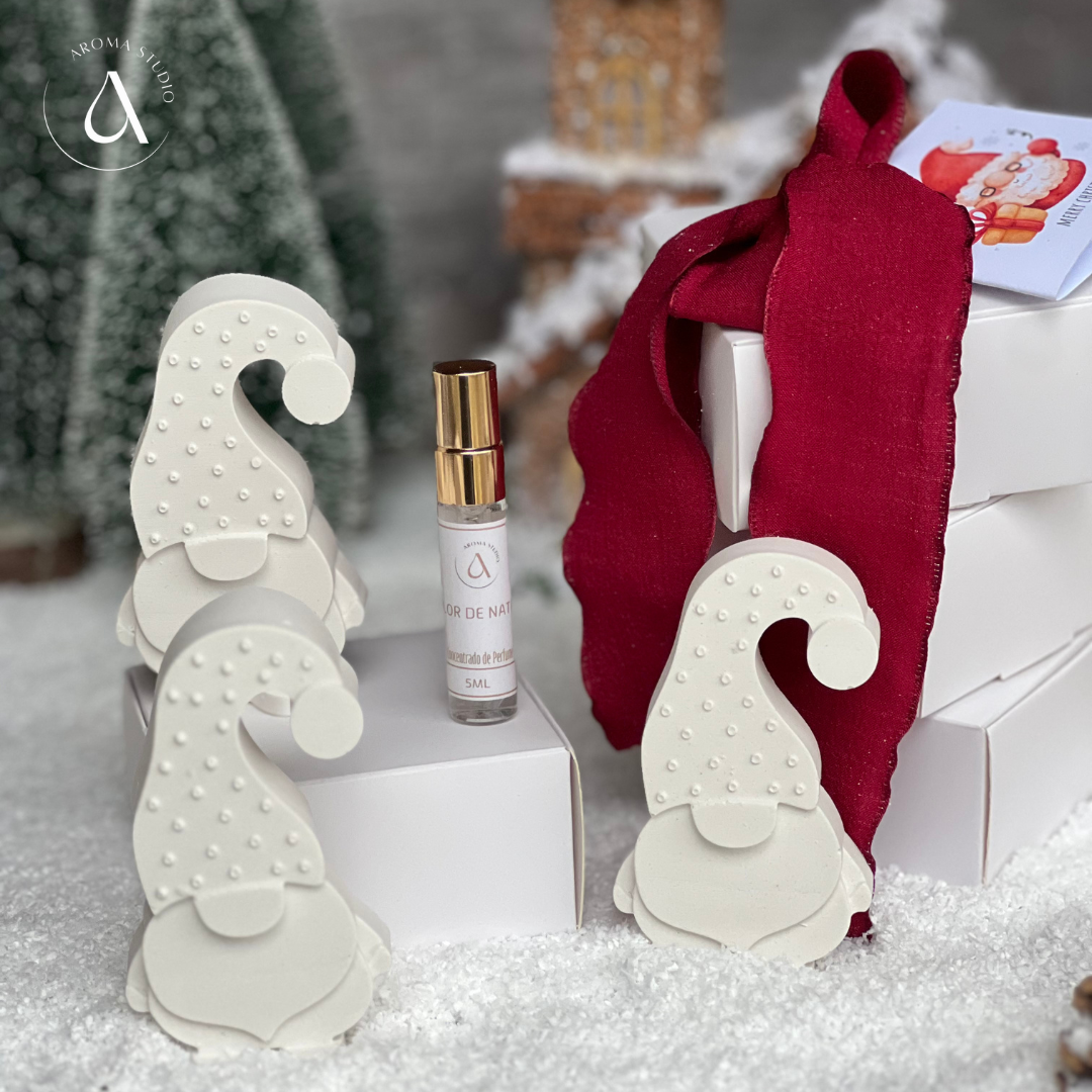 NOVIDADE - Gesso Perfumado - Mini Gnomo de Natal