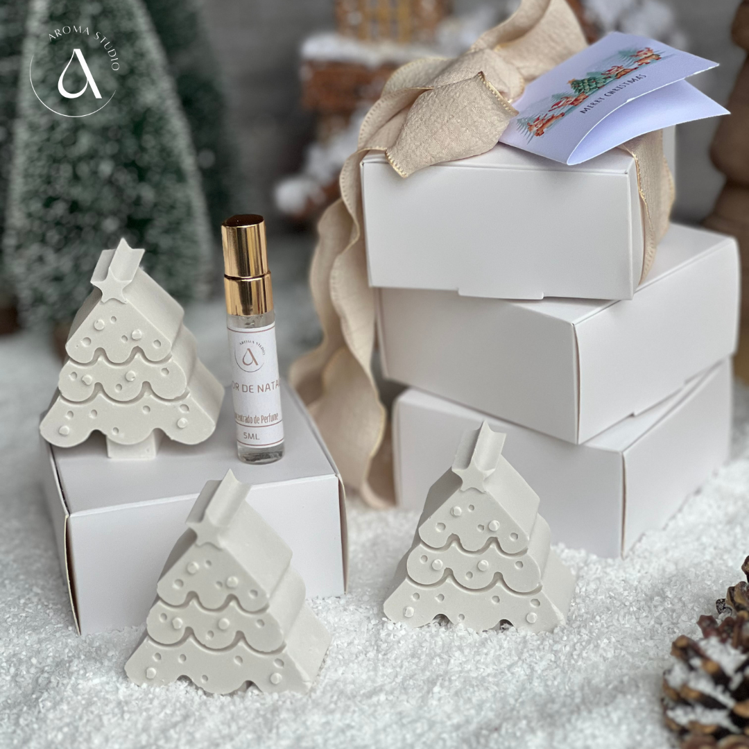 NOVIDADE - Gesso Perfumado - Mini Árvore de Natal