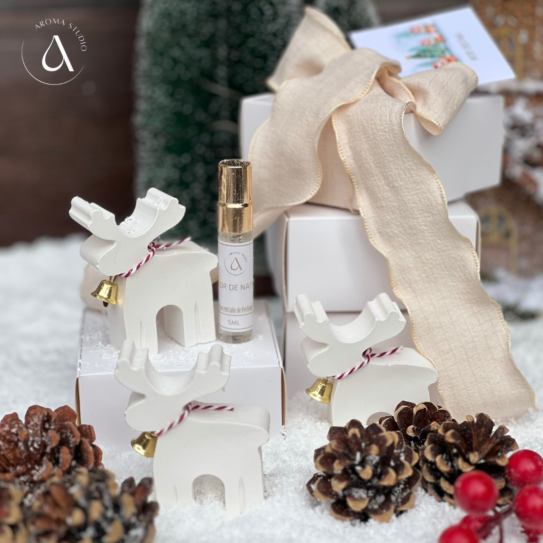 NOVIDADE - Gesso Perfumado - Mini Rena de Natal