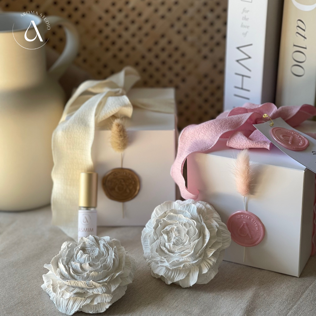 Gesso Perfumado Flor de Peónia + Frasco Perfume Concentrado
