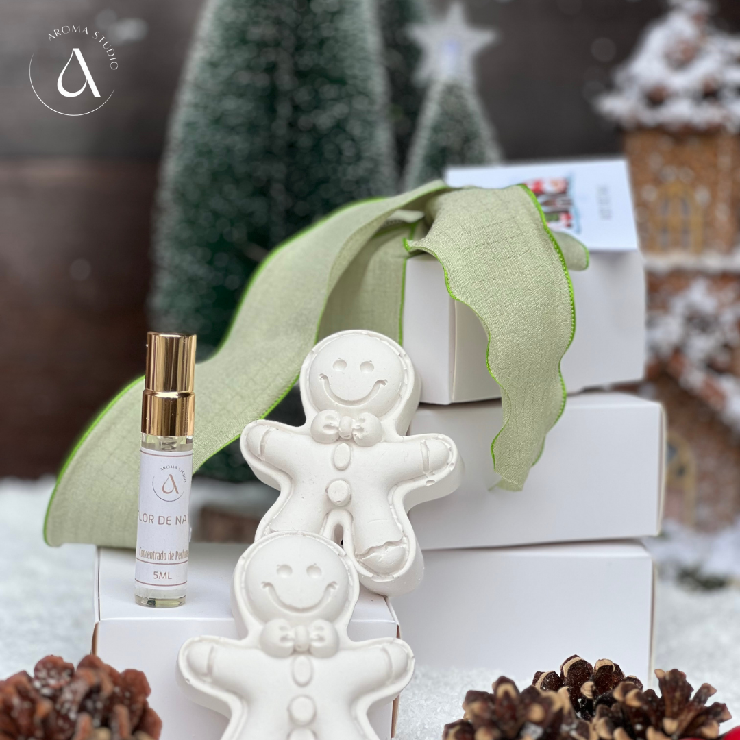 NOVIDADE - Gesso Perfumado - Mini Boneco de Gengibre
