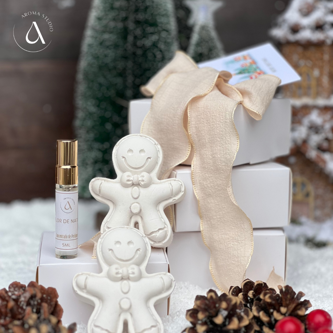 NOVIDADE - Gesso Perfumado - Mini Boneco de Gengibre