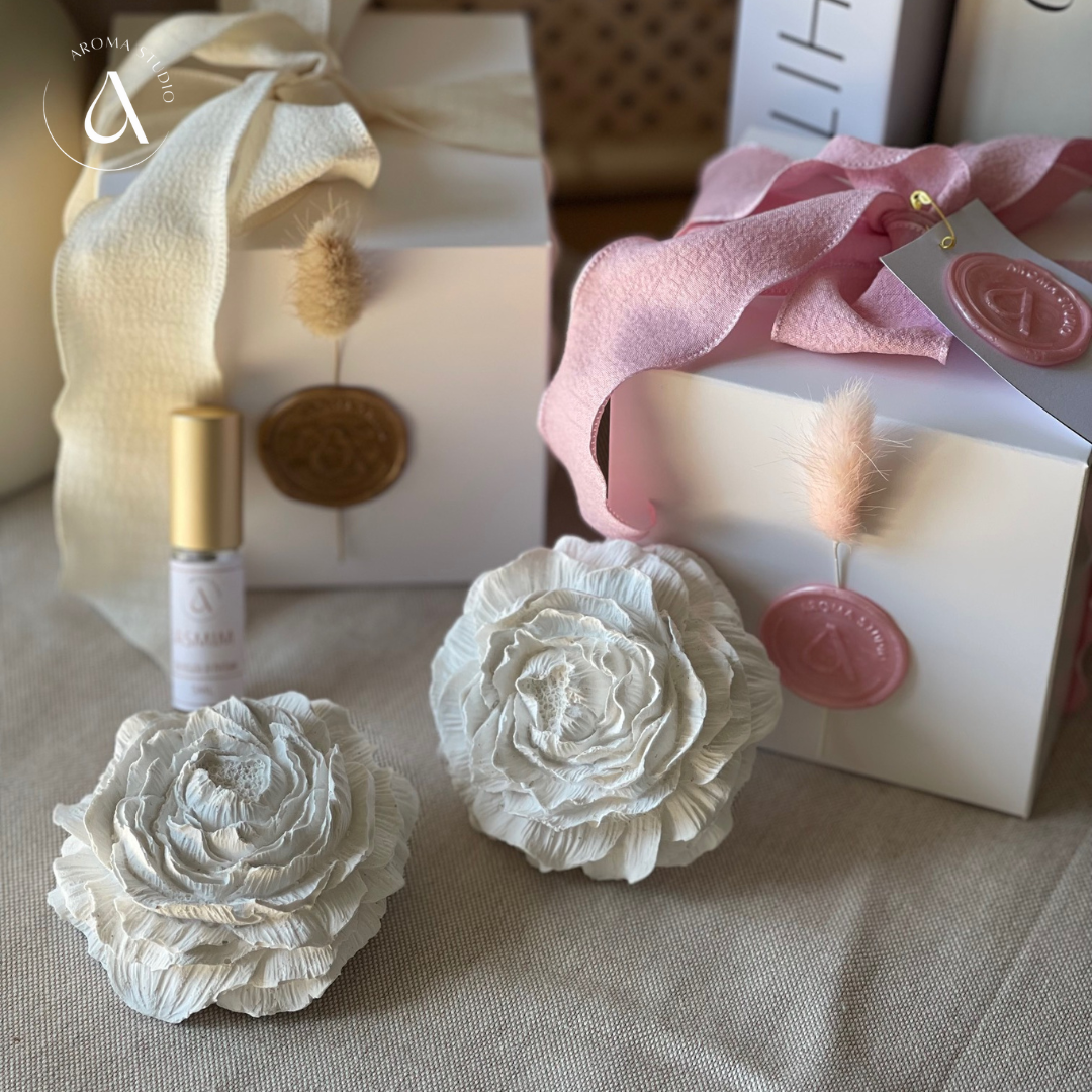Gesso Perfumado Flor de Peónia + Frasco Perfume Concentrado