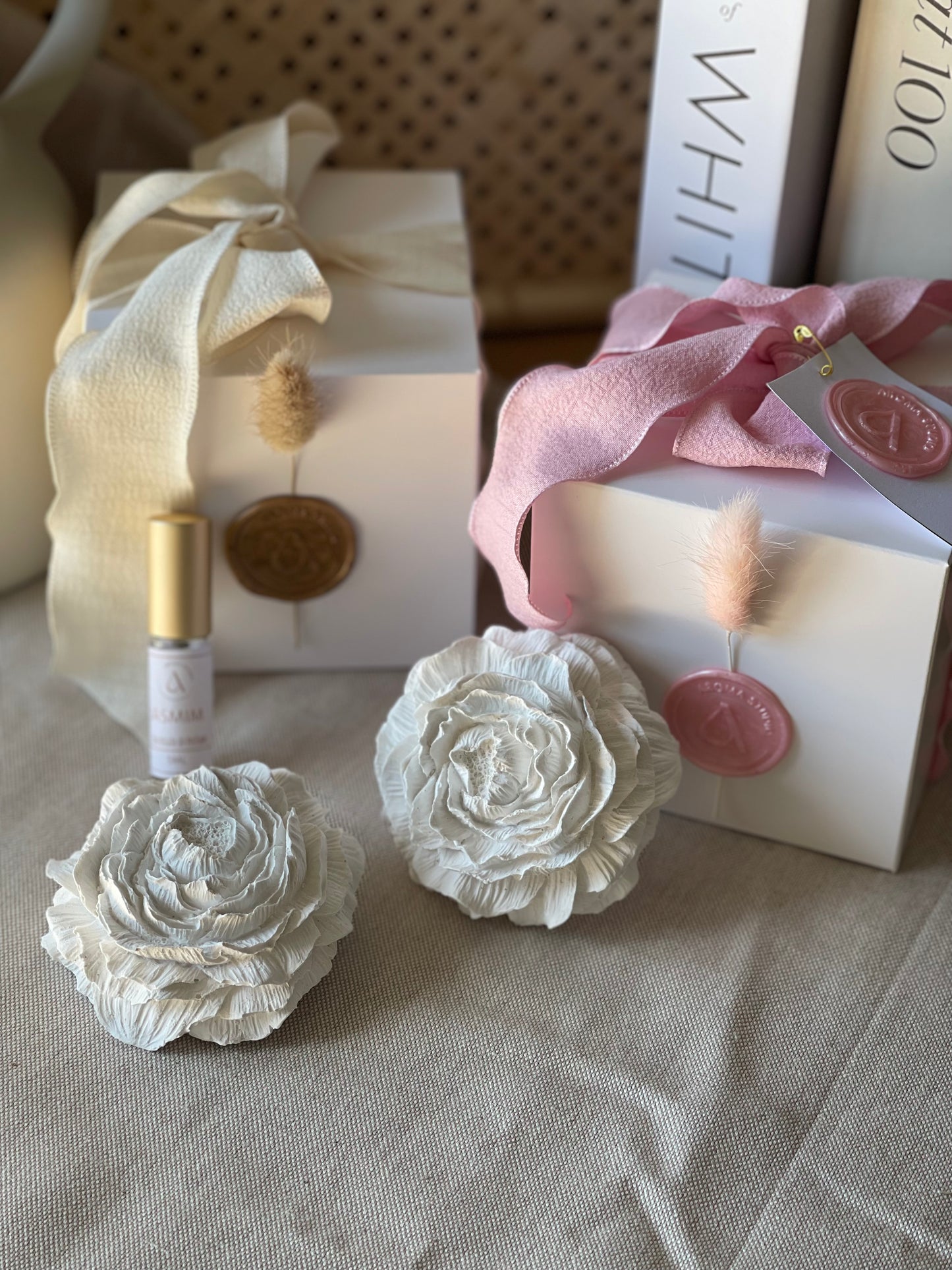 Gesso Perfumado Flor de Peónia + Frasco Perfume Concentrado