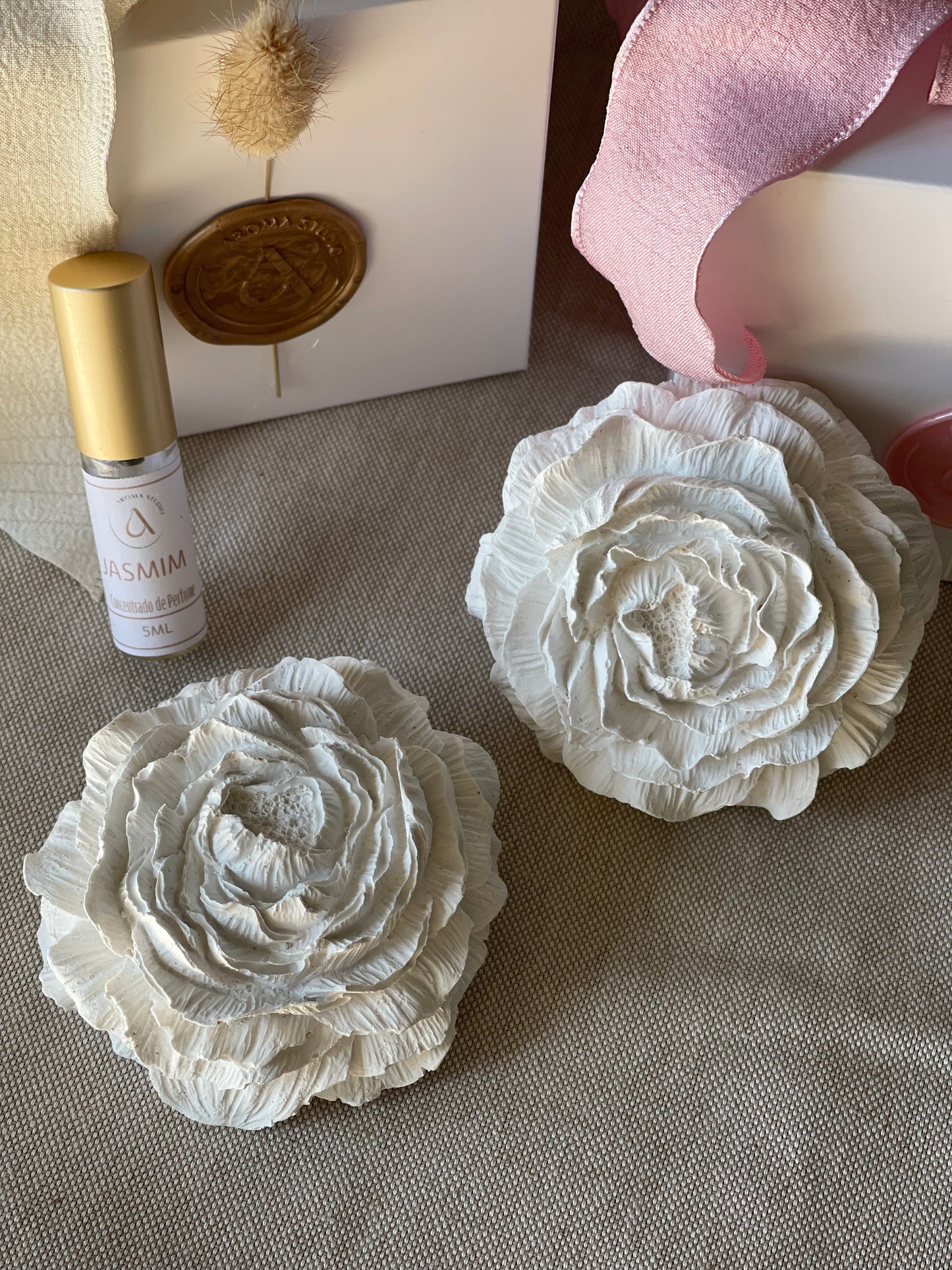 Gesso Perfumado Flor de Peónia + Frasco Perfume Concentrado